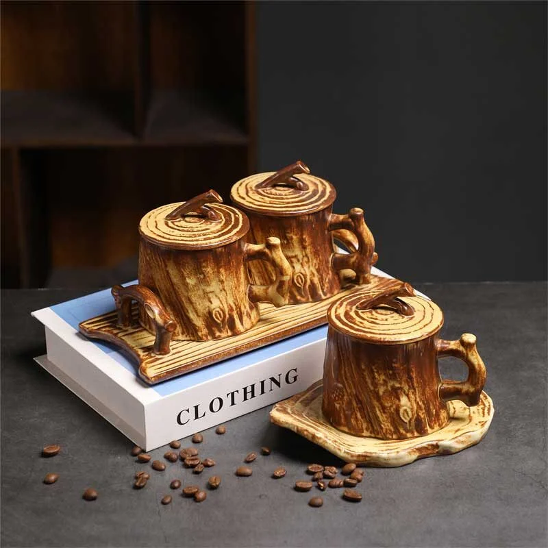 Ancient Tree Ceramic Lidded Tea Cup (1)