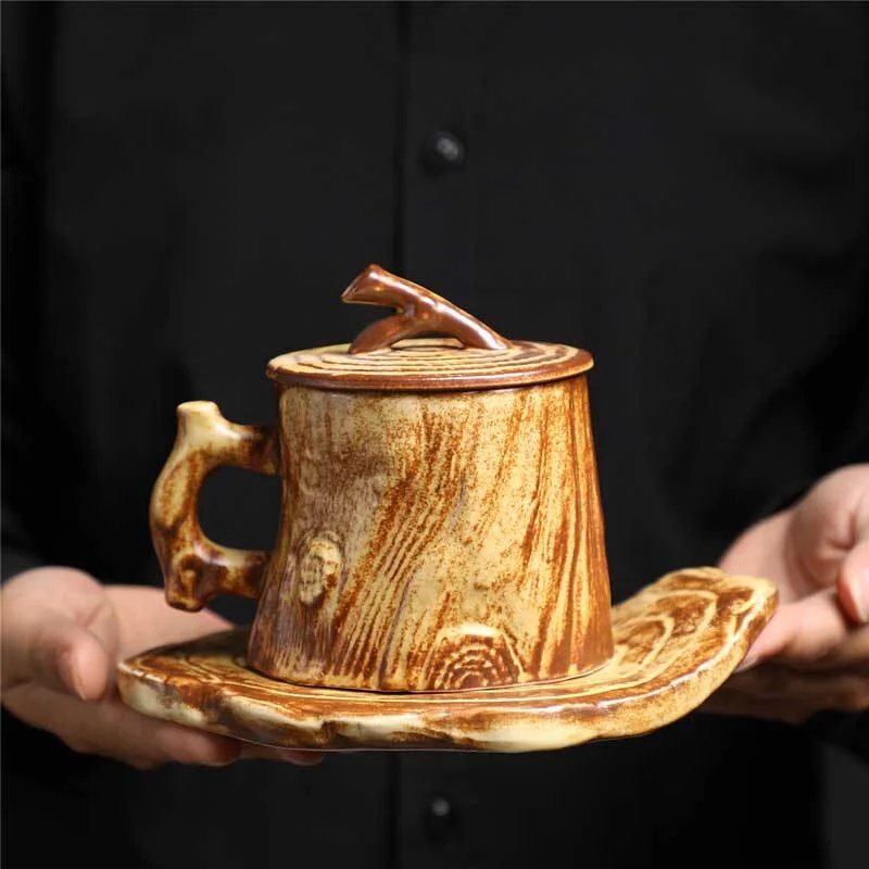 Ancient Tree Ceramic Lidded Tea Cup (3)