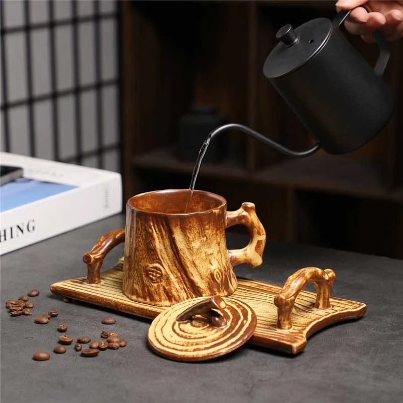 Ancient Tree Ceramic Lidded Tea Cup (4)