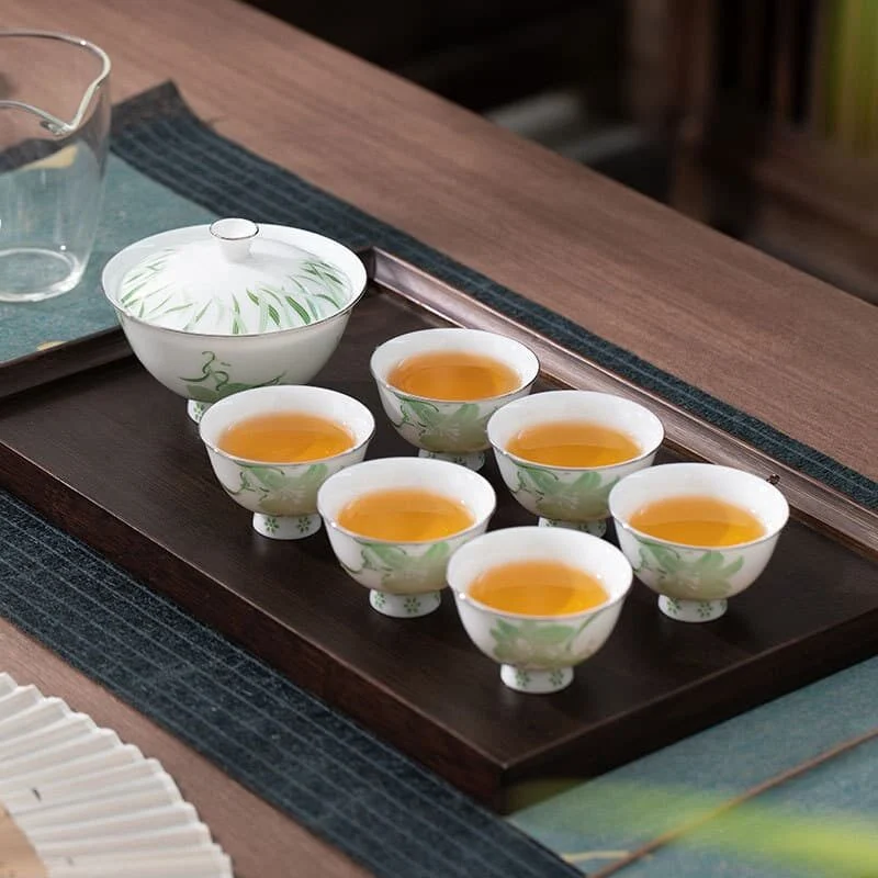 Aqua Serenity Ceramic Tea Set (2)