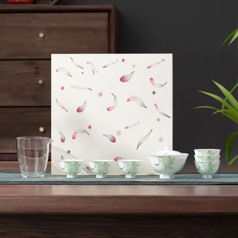 Aqua Serenity Ceramic Tea Set (4)