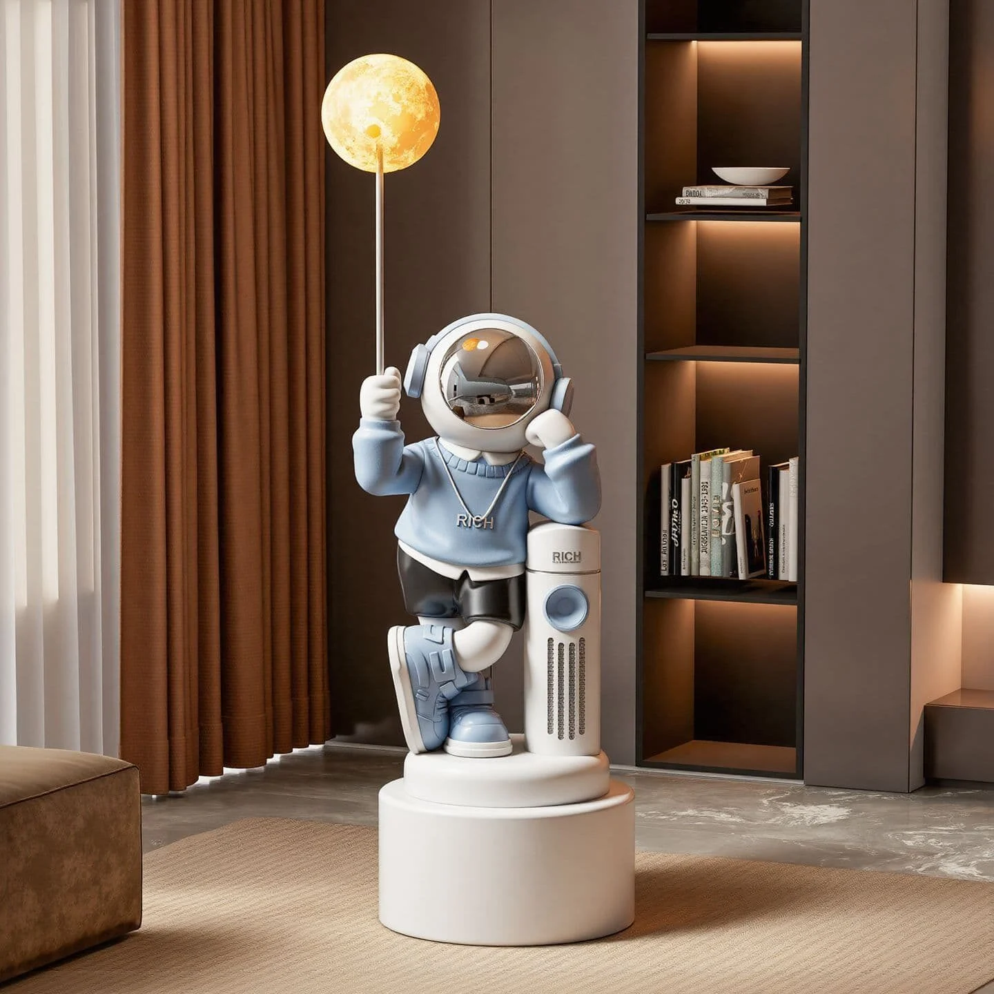 Astronaut Sculptural Resin Floor Lamp2 (2)