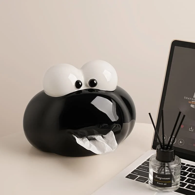 Big Eyed Frog Ceramic Tissue Box (2)