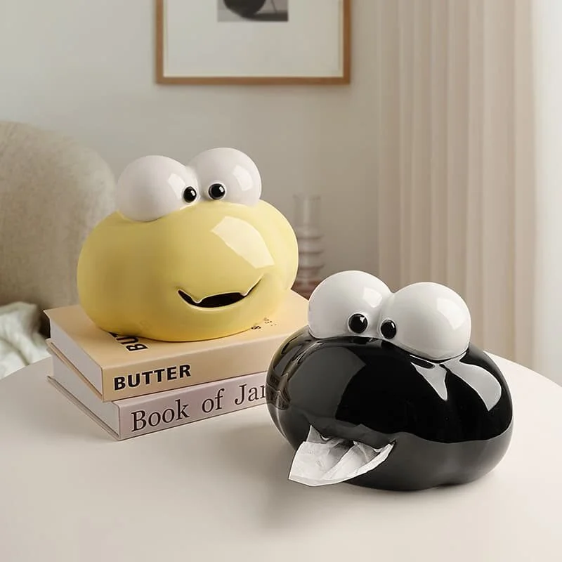 Big Eyed Frog Ceramic Tissue Box (3)