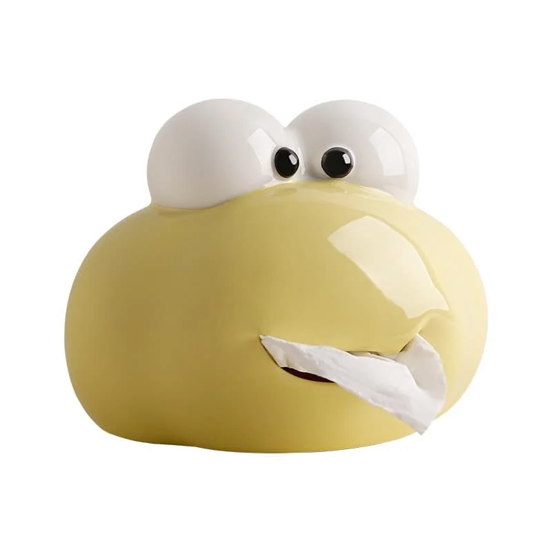 Big Eyed Frog Ceramic Tissue Box (4)