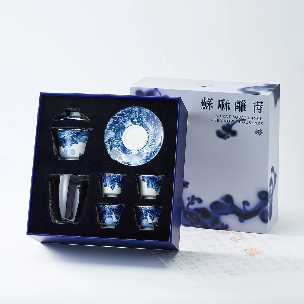 Blue & White Porcelain Tea Set – Classic Qinghua Design (2)