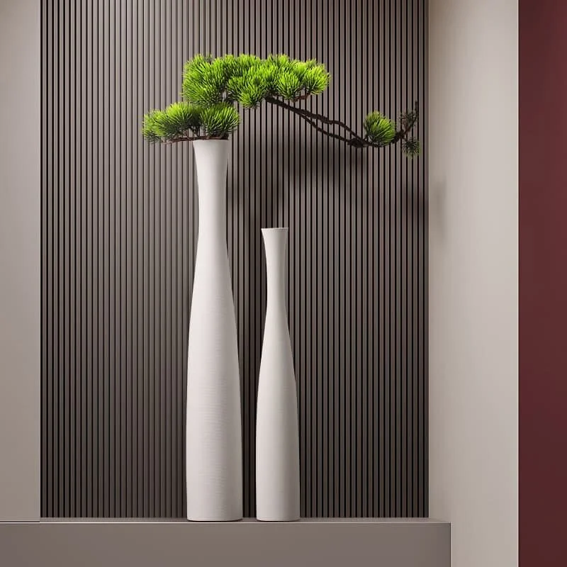 Brushed Ceramic High Neck Vase (5)