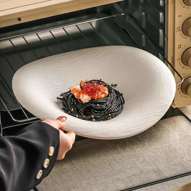 Brushed Cloud Textured Ceramic Plate (2)