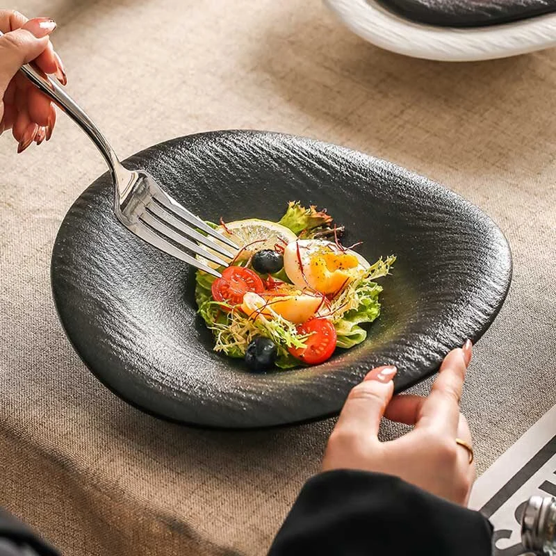 Brushed Cloud Textured Ceramic Plate (3)