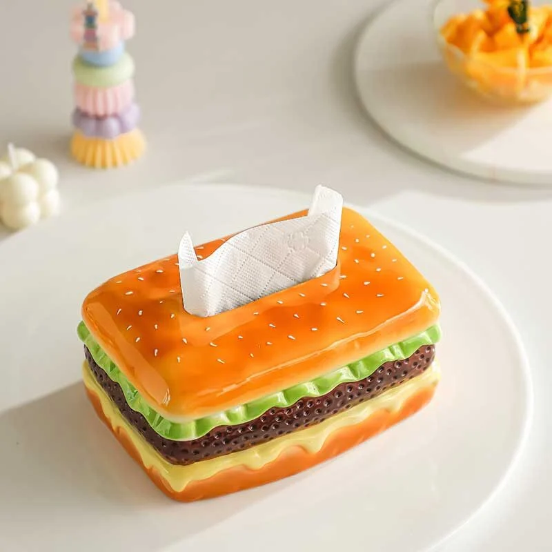 Burger & Sandwich Ceramic Tissue Box (2)
