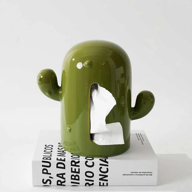 Cactus Shaped Ceramic Tissue Box (1)