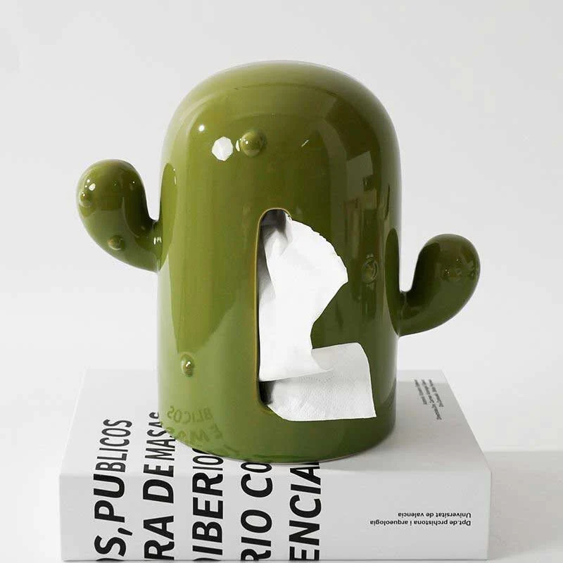 Cactus Shaped Ceramic Tissue Box (3)