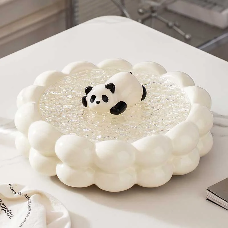 Ceramic Snack & Nut Plate With Lid – Panda Design (3)