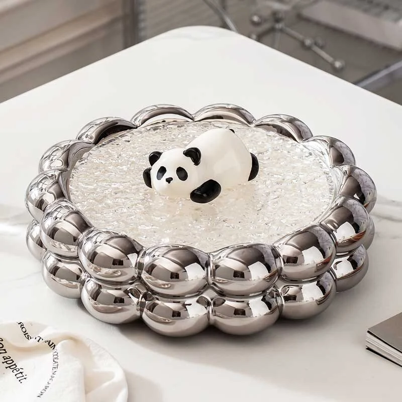 Ceramic Snack & Nut Plate With Lid – Panda Design (4)