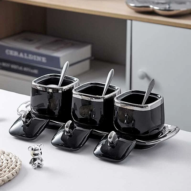 Ceramic Spice Jar Set (3)