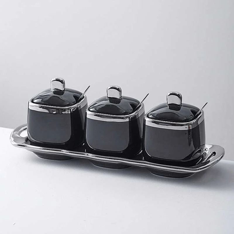 Ceramic Spice Jar Set (6)