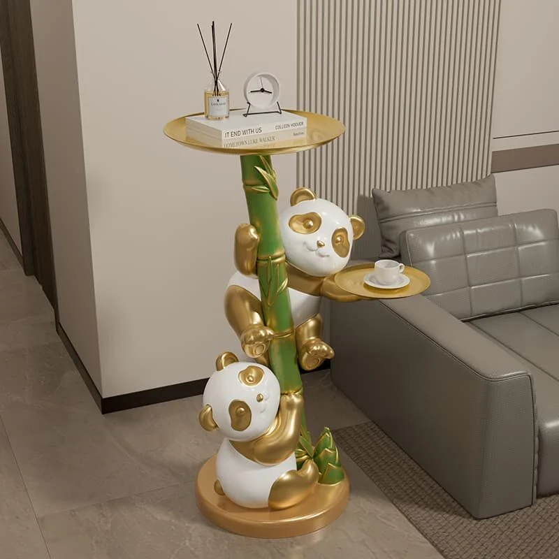 Climbing Panda Duo Resin Figurine (3)