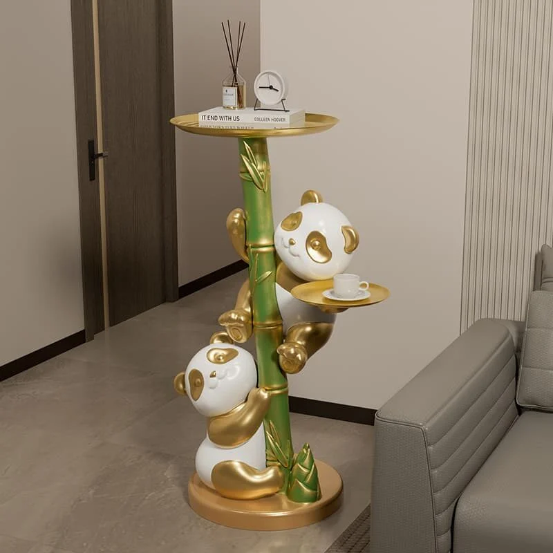 Climbing Panda Duo Resin Figurine (4)