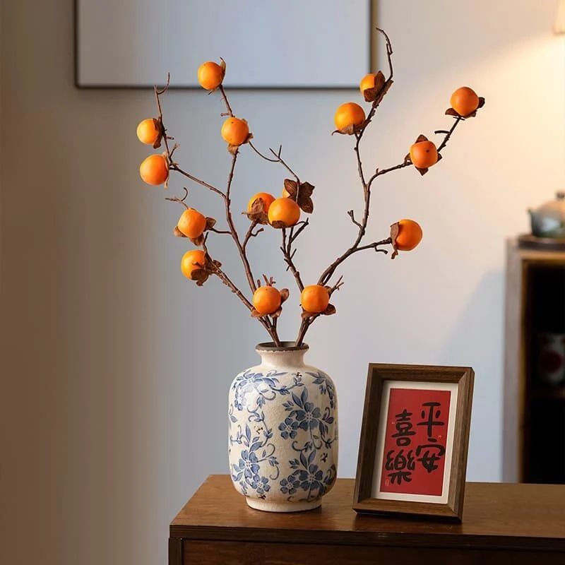 Crackle Glaze Blue & White Porcelain Vase – Vintage Chinese Décor (2)