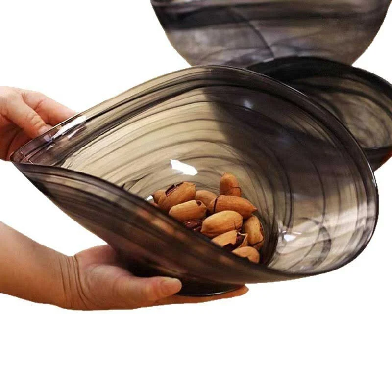 Crystal Flow Irregular Glass Bowl (1)