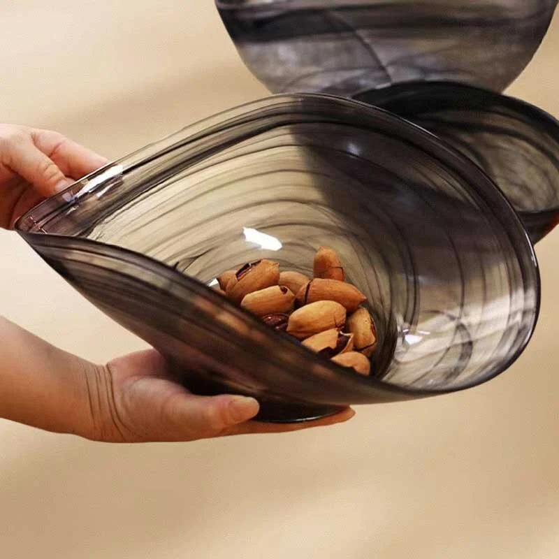 Crystal Flow Irregular Glass Bowl (2)