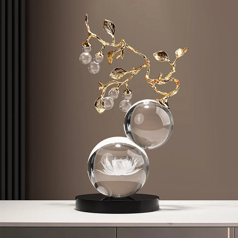 Crystal Glass Gourd Sculpture02