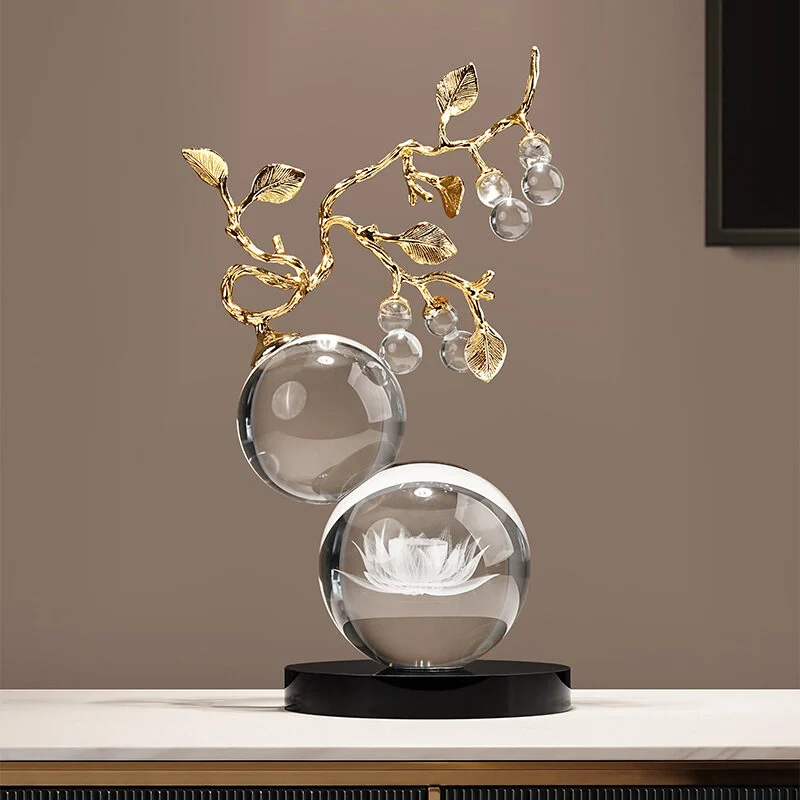 Crystal Glass Gourd Sculpture03