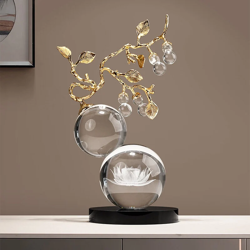 Crystal Glass Gourd Sculpture04