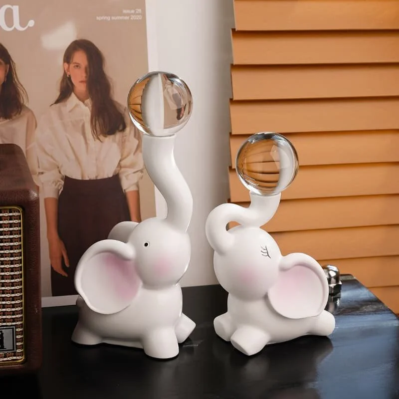 Elephant Duo Resin Figurines (1)