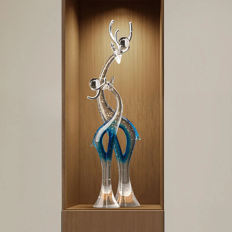 Eterna Crystal Deer Pair – Prosperity & Elegance Figurines (3)