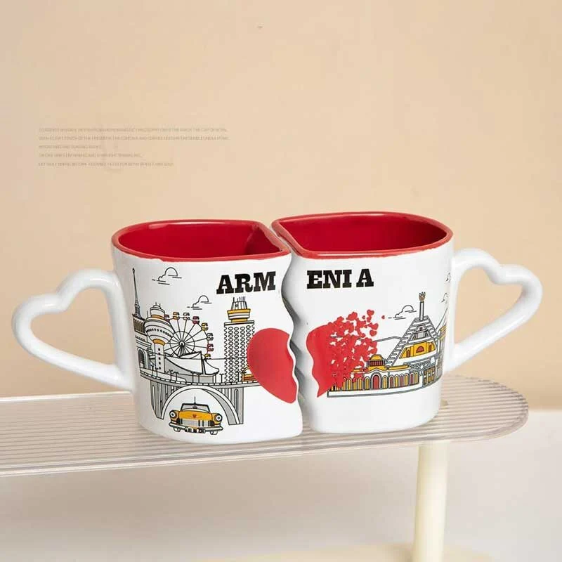 Face To Face Couple Ceramic Mug Set (4)
