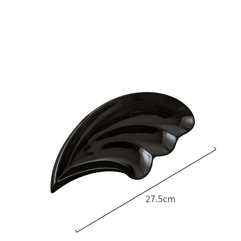 Feather Shaped Ceramic Plate Set – Available In Multiple Colors (2)