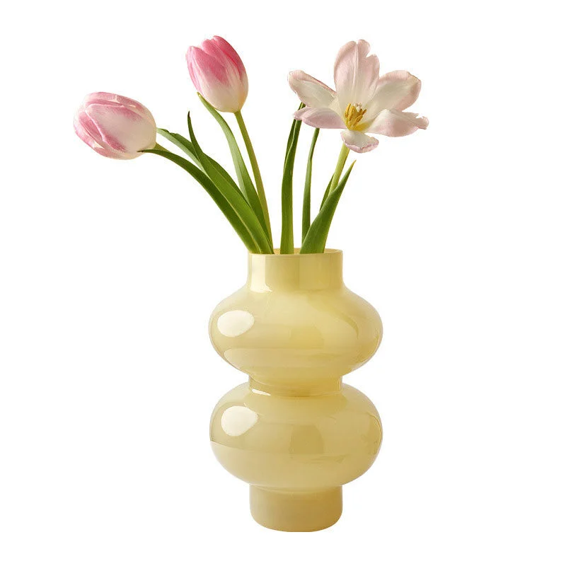 Fenton Creamy Spectrum Glass Vase (1)