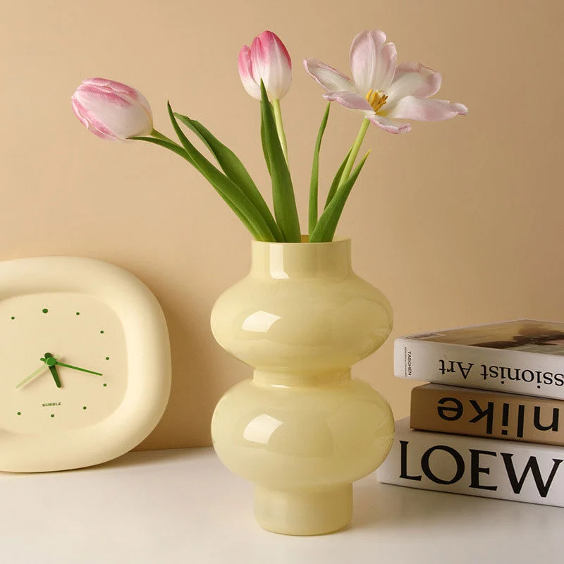 Fenton Creamy Spectrum Glass Vase (4)