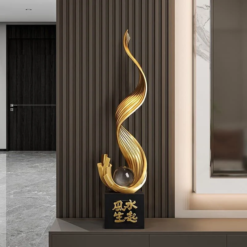 Flowing Silk Resin Art Sculpture (2)