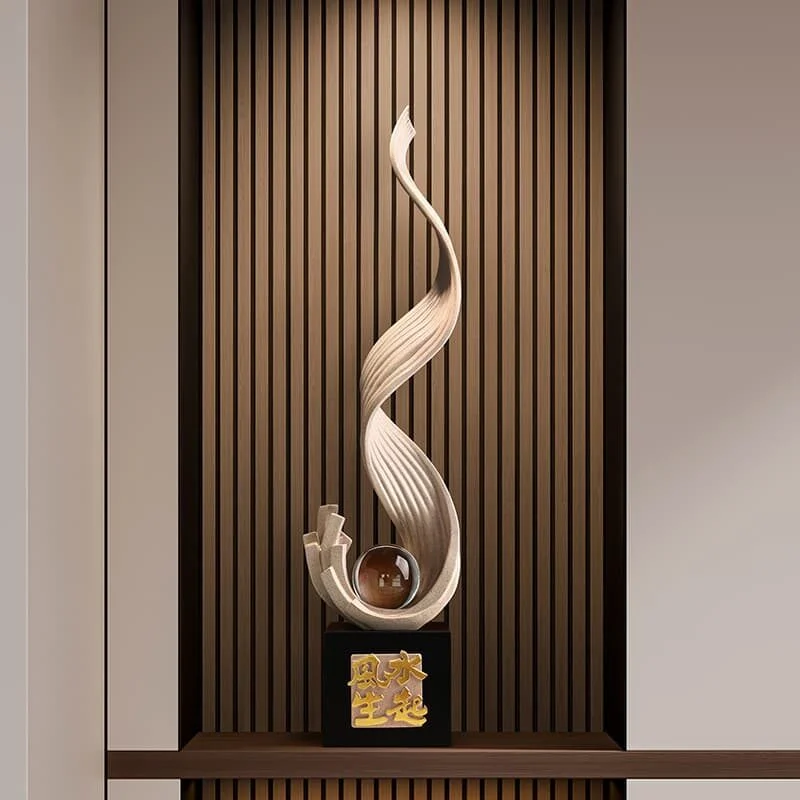 Flowing Silk Resin Art Sculpture (3)