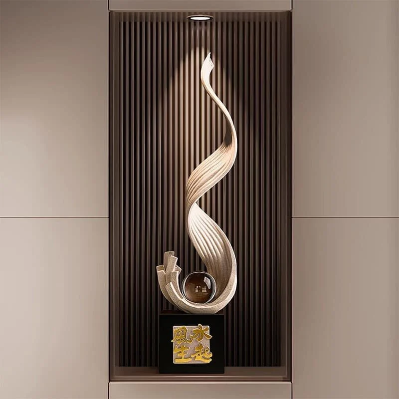 Flowing Silk Resin Art Sculpture (4)