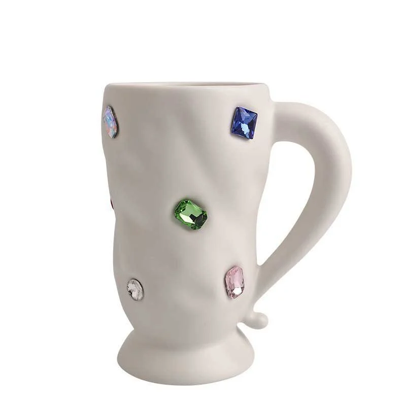 Gemstone Embellished Ceramic Mug (1)