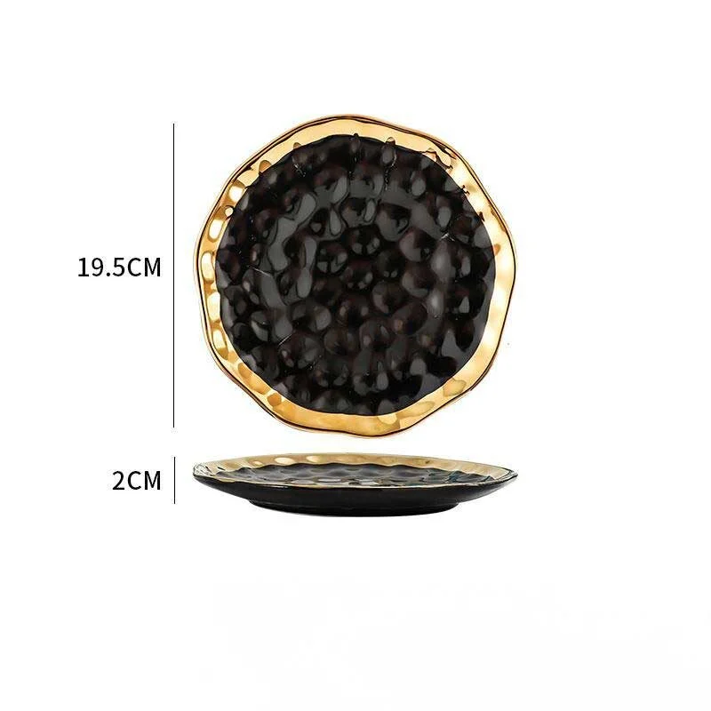 Gold Rimmed Ceramic Conical Bowl (4)