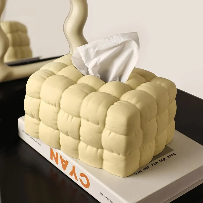 Grid Pattern Ceramic Tissue Box (1)