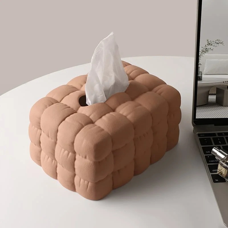 Grid Pattern Ceramic Tissue Box (4)