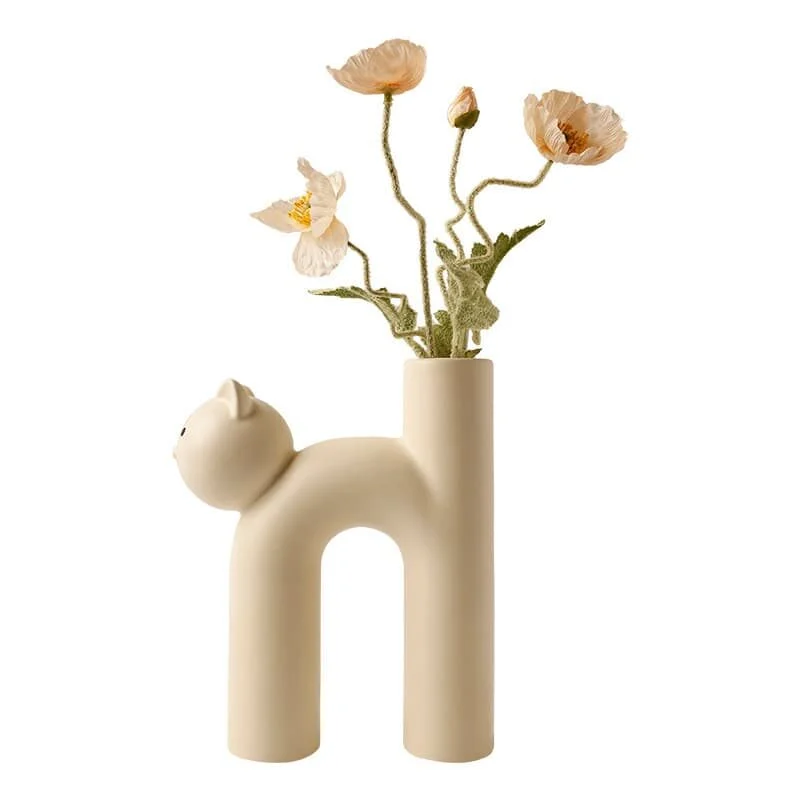H Shaped Cat Ceramic Vase (5)