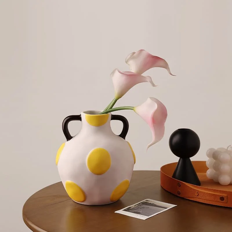 Hand Painted Floral Creamer Shaped Ceramic Vase – Colorful Artistic Décor (3)