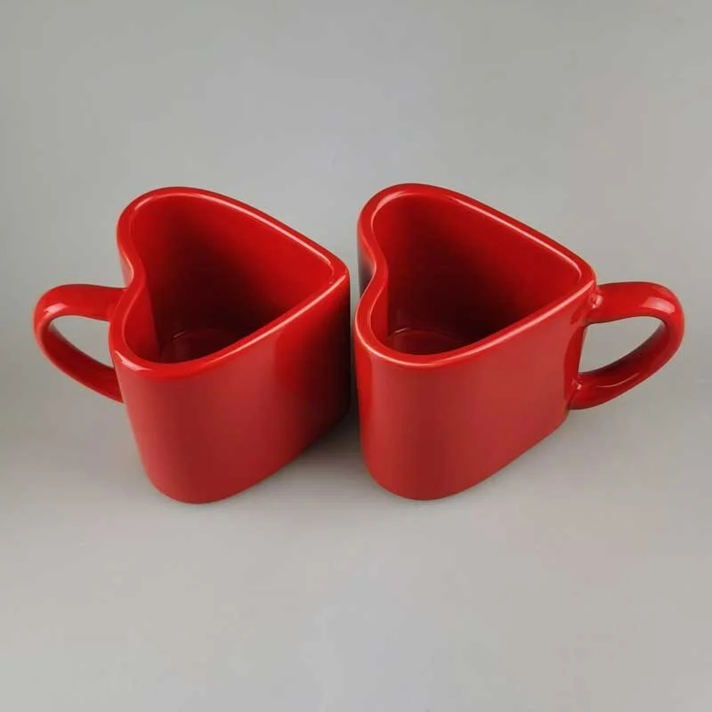 Heart Shaped Red Ceramic Mug (1)
