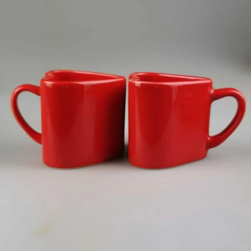 Heart Shaped Red Ceramic Mug (3)