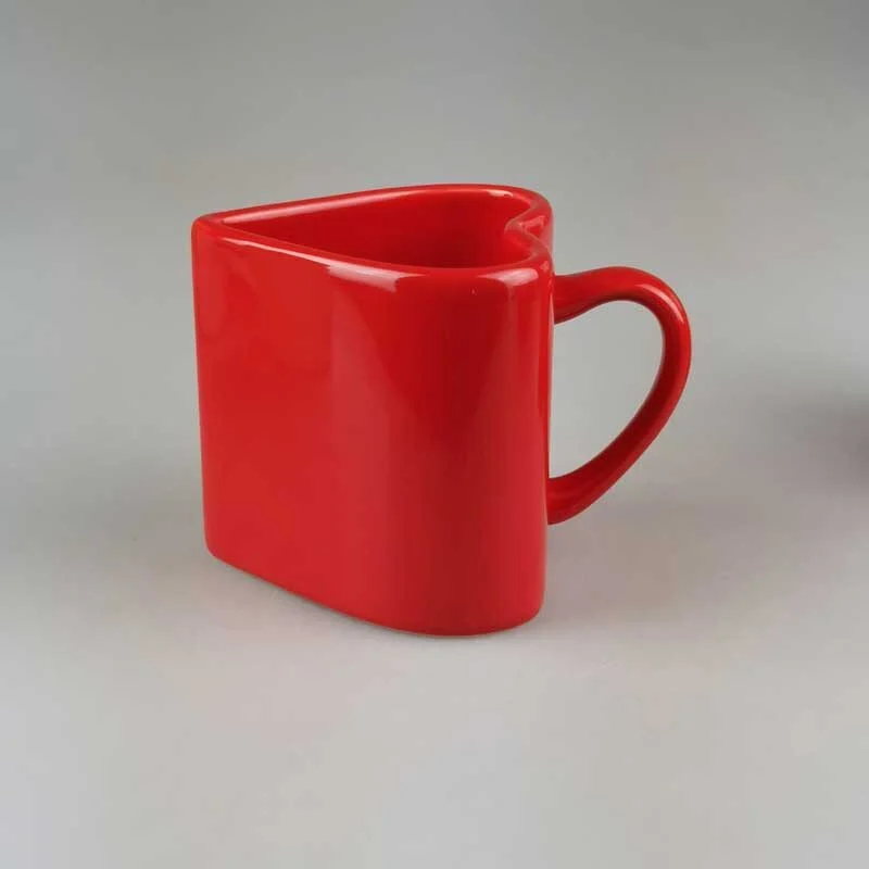 Heart Shaped Red Ceramic Mug (4)