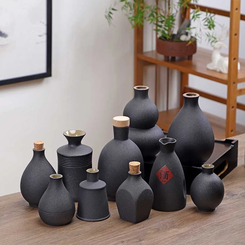 Japanese Ceramic Sake Bottle (1)