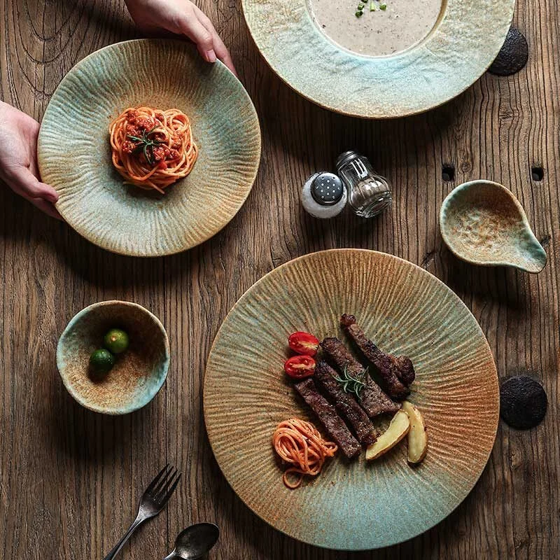 Japanese Vintage Light Green Ceramic Plate (1)