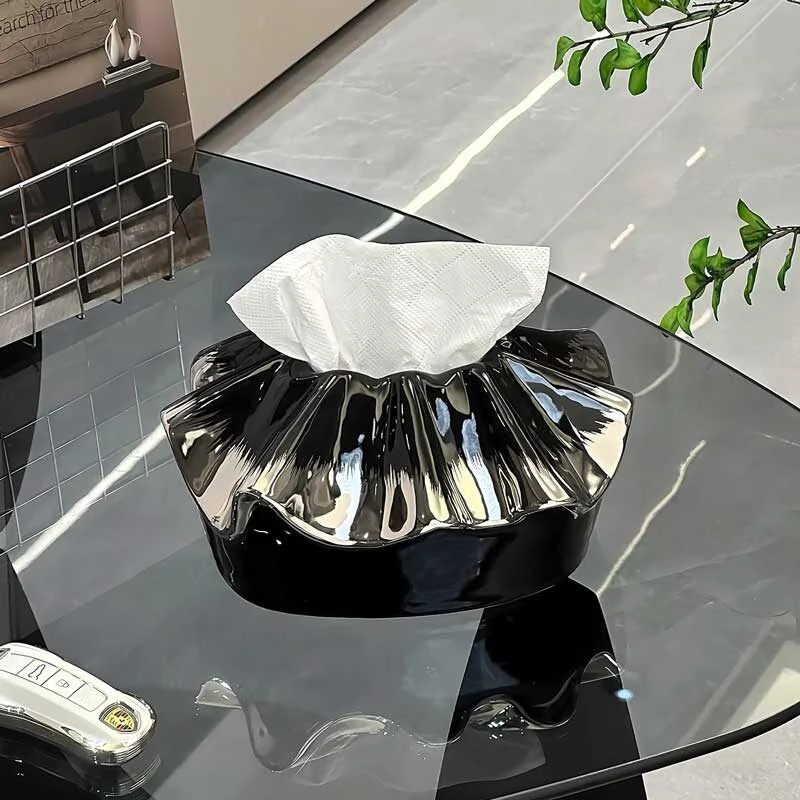 Lace Handbag Shaped Ceramic Tissue Box (1)