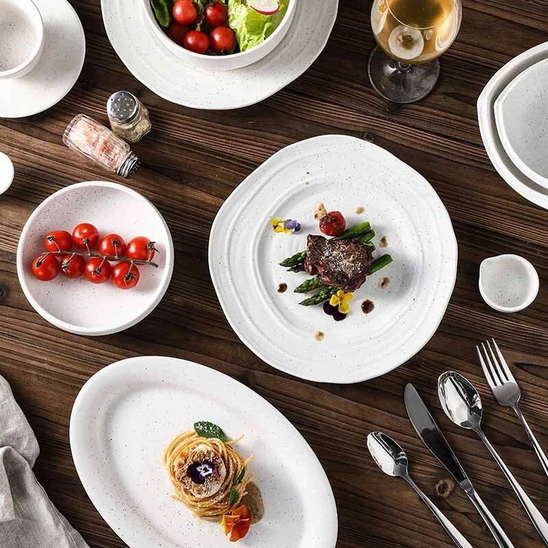 Layered Stone Texture Ceramic Plate (1)